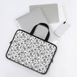 White Paisley Bandana Pattern Print Laptop Sleeve With Handle