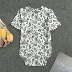 White Paisley Bandana Pattern Print Men's Bodysuit