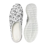 White Paisley Bandana Pattern Print Mesh Casual Shoes