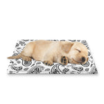 White Paisley Bandana Pattern Print Pet Cooling Mat Cover