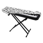 White Paisley Bandana Pattern Print Piano Keyboard Cover