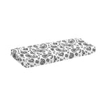 White Paisley Bandana Pattern Print Piano Keyboard Cover