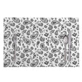 White Paisley Bandana Pattern Print Placemat