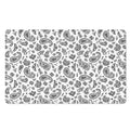 White Paisley Bandana Pattern Print Polyester Doormat