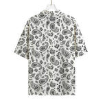 White Paisley Bandana Pattern Print Rayon Hawaiian Shirt