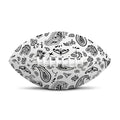 White Paisley Bandana Pattern Print Rugby Ball