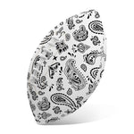 White Paisley Bandana Pattern Print Rugby Ball