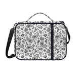White Paisley Bandana Pattern Print Shoulder Strap Bible Bag
