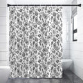 White Paisley Bandana Pattern Print Shower Curtain