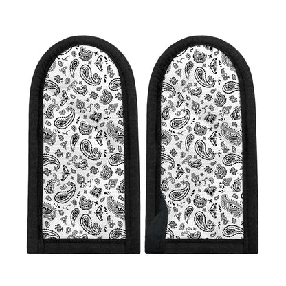 White Paisley Bandana Pattern Print Skillet Handle Cover