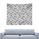 White Paisley Bandana Pattern Print Tapestry