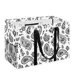 White Paisley Bandana Pattern Print Utility Tote Bag