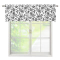 White Paisley Bandana Pattern Print Window Valance