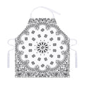 White Paisley Bandana Print Adjustable Apron