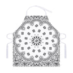 White Paisley Bandana Print Adjustable Apron