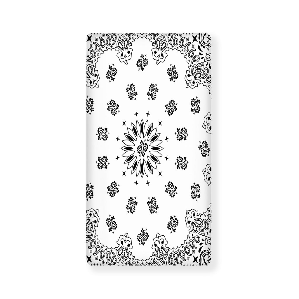 White Paisley Bandana Print Baby Crib Sheet