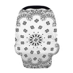White Paisley Bandana Print Baby Seat Cover