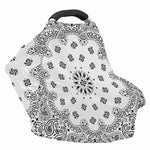White Paisley Bandana Print Baby Seat Cover