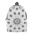 White Paisley Bandana Print School Backpack