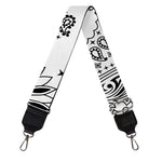 White Paisley Bandana Print Bag Strap