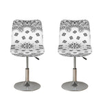 White Paisley Bandana Print Bar Stool Covers