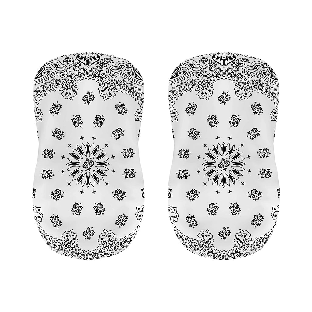 White Paisley Bandana Print Bar Stool Covers