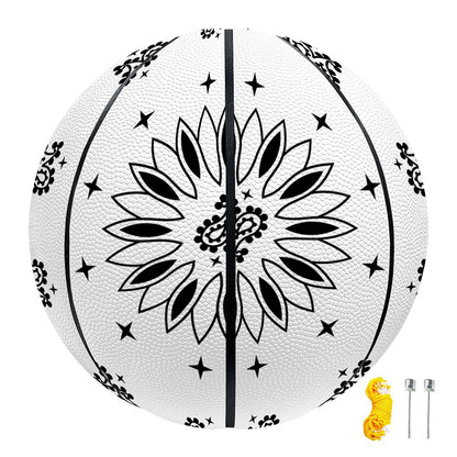 White Paisley Bandana Print Basketball
