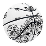 White Paisley Bandana Print Basketball