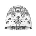 White Paisley Bandana Print Beanie