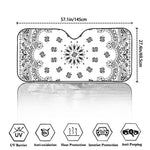 White Paisley Bandana Print Car Windshield Sun Shade