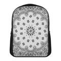White Paisley Bandana Print Casual Backpack