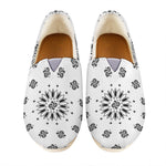 White Paisley Bandana Print Casual Shoes