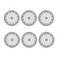 White Paisley Bandana Print Coaster Set