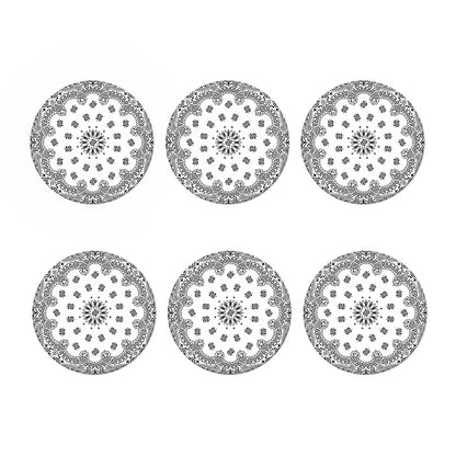 White Paisley Bandana Print Coaster Set