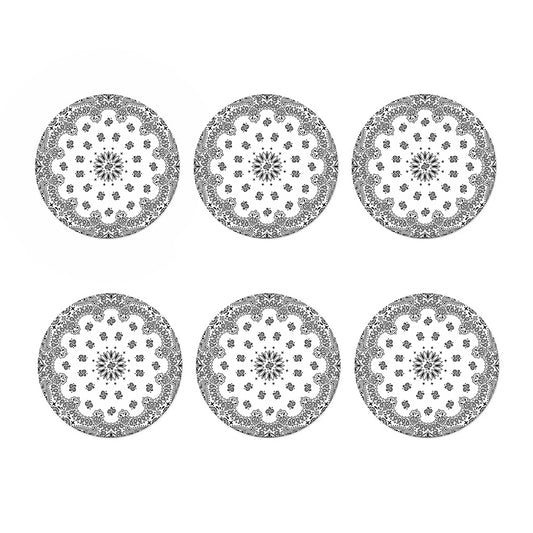 White Paisley Bandana Print Coaster Set