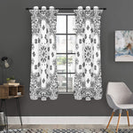 White Paisley Bandana Print Curtain