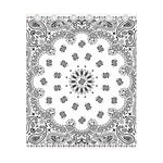 White Paisley Bandana Print Curtain