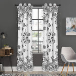 White Paisley Bandana Print Curtain