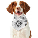 White Paisley Bandana Print Dog Bandana