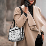 White Paisley Bandana Print Double Strap Bible Bag