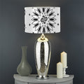 White Paisley Bandana Print Drum Lamp Shade
