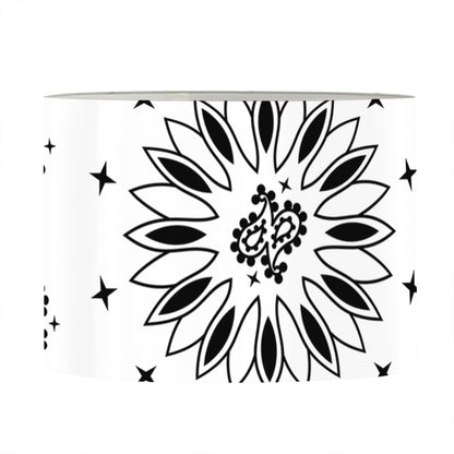 White Paisley Bandana Print Drum Lamp Shade