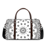 White Paisley Bandana Print Duffle Bag
