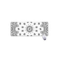 White Paisley Bandana Print Extended Mouse Pad
