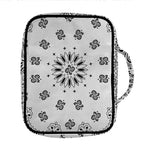 White Paisley Bandana Print Front Pocket Bible Bag
