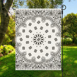 White Paisley Bandana Print Garden Flag