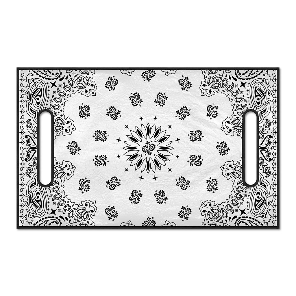 White Paisley Bandana Print Golf Cart Seat Cover