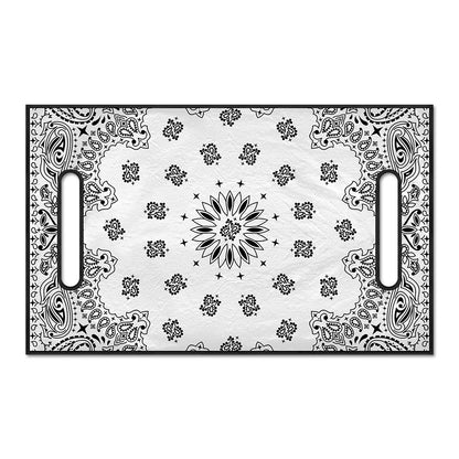 White Paisley Bandana Print Golf Cart Seat Cover