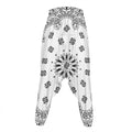 White Paisley Bandana Print Hammer Pants