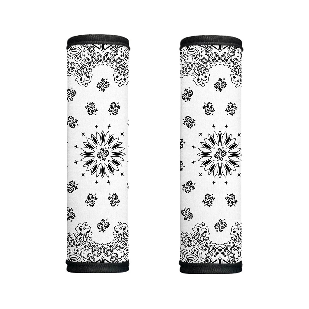 White Paisley Bandana Print Handle Covers